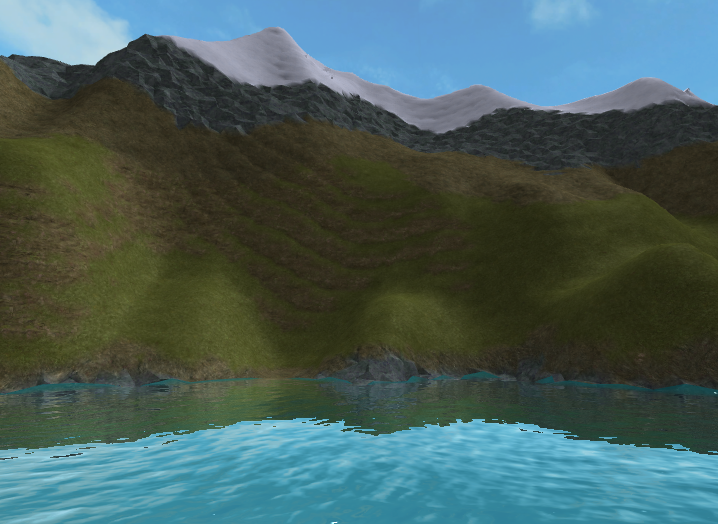 An example of Roblox terrain