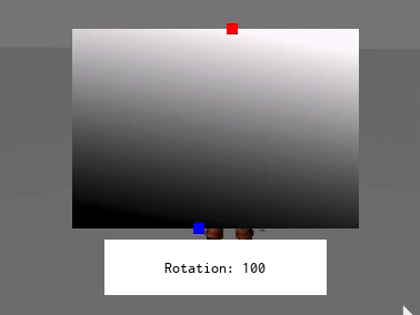 An animation of a UIGradient's Rotation being animated from 0 to 360