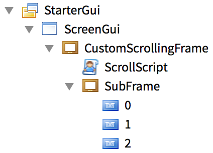 GUI Layout in Studio Explorer Window