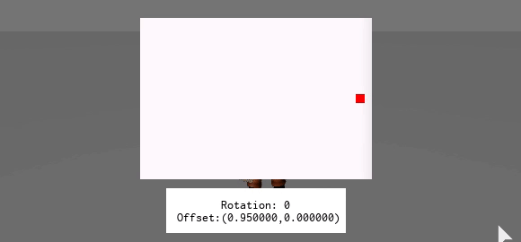 An animation of a UIGradient's Offset being animated on the X axis from -1 to 1.