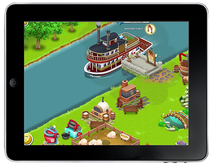 iPad displaying an ad